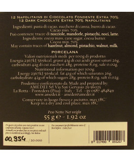 Vendita online cioccolato Amedei Tuscany. Shop on line napolitains Porcelana, cioccolata fondente di altissima qualità.