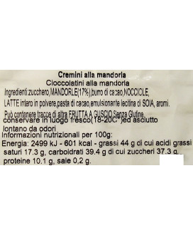 Vendita online cioccolatini Cremini Baratti & Milano a 25,00 € al Kg. Shop on line Cioccolatini Cremini alla mandorla Baratti di