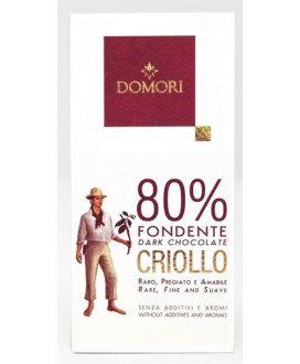 Vendita online tavolette di cioccolato Domori, Criollo, cioccolato fondente, 80% cacao criollo. Shop on-line e prezzi