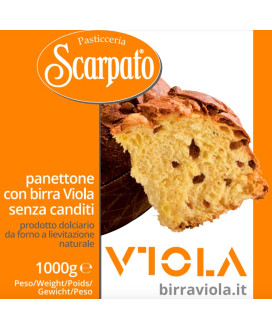 Vendita online panettone Scarpato alla birra Viola. Shop on line panettone con birra Viola artigianale senza canditi. Prezzo onl