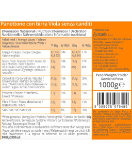 Vendita online panettone Scarpato alla birra Viola. Shop on line panettone con birra Viola artigianale senza canditi. Prezzo onl