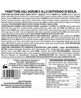 Fiasconaro - Dolce & Gabbana - MIGNON - Panettone Agrumi e Zafferano - 100g