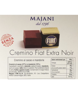 Vendita online Cremini Fiat di Majani Bologna Extra Noir a €30.00 al Kg. Shop on-line cioccolatino cremino fondente Majani alle 