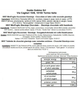 Vendita online tavolette di cioccolato Guido Gobino, lastre di gianduja con nocciole intere da 300gr. Shop on line pregiato cioc