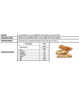 Vendita online Cantuccini classici, del biscottificio Antonio Mattei di Prato con mandorle e pinoli. Shop on line biscootti di P