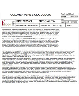 Colombe artigianali Filippi Prezzi. Colomba Cioccolato e pere -  Vendita online colombe di Pasqua Filippi miglior prezzo.