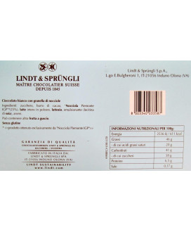 Vendita online Uova di Pasqua, Noccior Lindt & Sprüngli, al Cioccolato Bianco con Nocciole Piemonte Intere (SCONTO 10%). Shop on