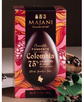 Vendita online uova di Pasqua Majani 2015 Fondente Extra 75% Colombia. Shop on line Uovo di Majani Bologna con cacao amaro. Migl