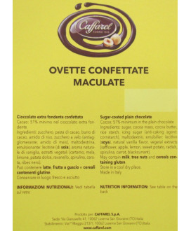 Vendita online uova di gallina confettate caffarel, ripiene di cioccolato fondente. Shop on line ovette di zucchero