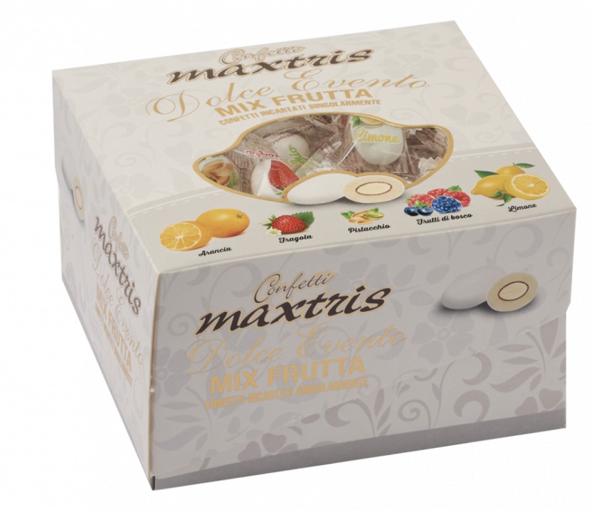 Confetti Maxtris mix frutta bianco confettata matrimonio