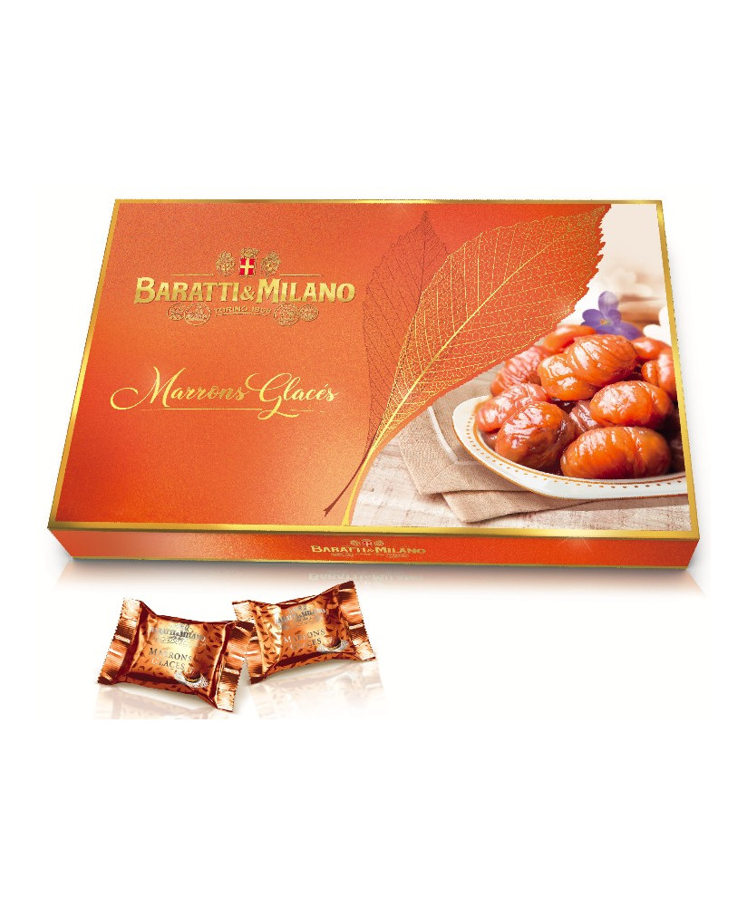 Buy online Italian Marrons Glaces whole Baratti & Milano. Best price glazed chestnuts Baratti. Shop sales