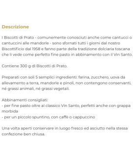 Antonio Mattei - Biscotti di Prato Classici - 300g