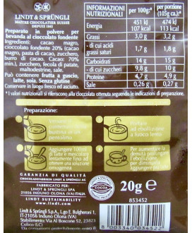 Lindt - Chocolaterie - Cioccolata Calda Fondente - 20g