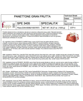 Vendita online panettone Filippi Gran Frutta, con amarene e albicocche candite. Shop on line panettoni Granfrutta Filippi