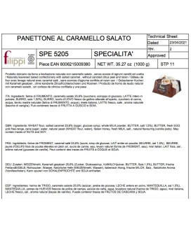 Shop online italian quality panettone Filippi salted caramel - Sales Typical Italian Christmas bread / cake