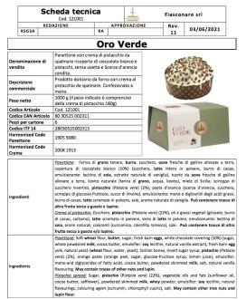 Vendita online Panettoni Fiasconaro artigianali di Castelbuono, Oro Verde al Pistacchio con vasetto di Crema Spalmabile. Shop on