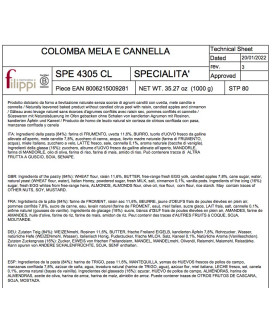 FILIPPI - COLOMBA MELA E CANNELLA - 1000g