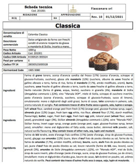 FIASCONARO - COLOMBA CLASSICA - 1000g