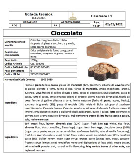 FIASCONARO - COLOMBA CIOCCOLATO - 1000g