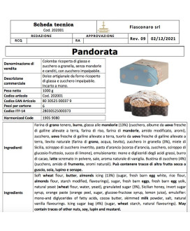 FIASCONARO - COLOMBA PANDORATA - 1000g