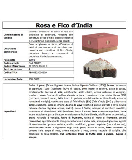 FIASCONARO - COLOMBA ROSA E FICO D'INDIA - 1000g - NOVITA'