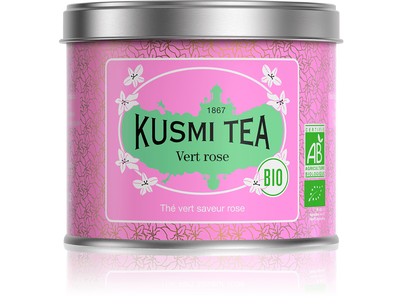 Vendita online Te verde alla Rosa Kusmi Tea in scatola di metallo. Tè di  qualità sfuso. Shop on-line ginger Thé