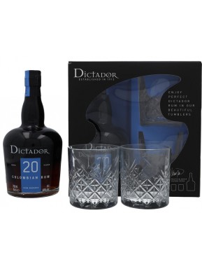 Dictador 20 anni Rum colombiano + 2 bicchieri vendita online