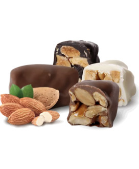 Online sales Nugat Sgambelluri. Shop online nougat covered Salvatore Sgambelluri. Crunchy almonds