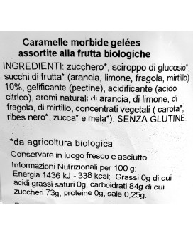 Caffarel Bio Frutta, vendita online caramelle gelatine biologiche assortite. Shop on-line caramelle morbide