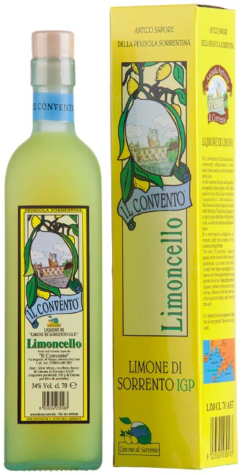 Limoncello 1 L Il Convento 34% liqueur de citrons italienne IGP
