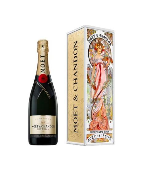 Moët & Chandon - Brut Imperiale - Limited Edition - Alphonse Mucha - Red - Champagne - 75cl