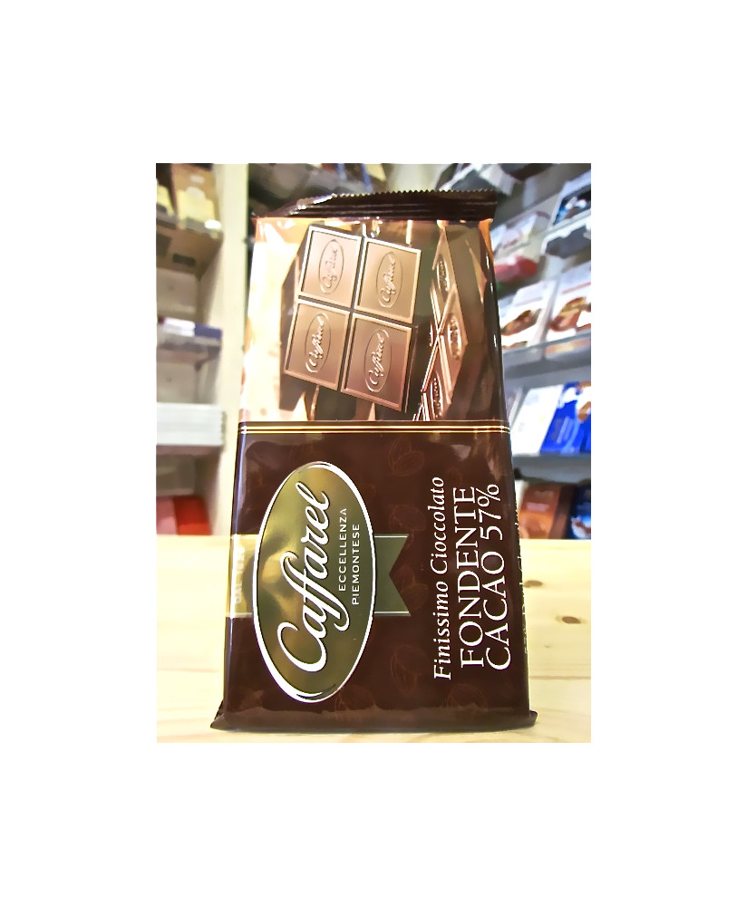 Vendita online tavolette di cioccolato Caffarel di Torino, fondente 57% di cacao - 100g. Shop on line barrette di cioccolata Caf