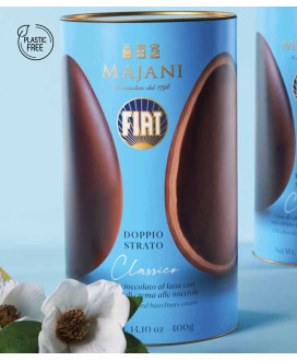 Buy on line italian Easter eggs with surprise. Shop on line easter egg Majani Fiat cremino, milk, dark chocolate made in Italy.