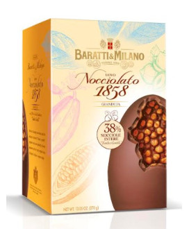 Vendita online Uovo di Pasqua Baratti & Milano torino. Shop online uovo Subalpino al latte gianduia di Baratti con nocciole inte