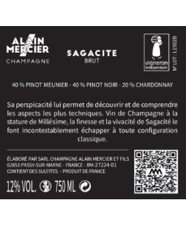 Alain Mercier - Champagne Brut Sagacite - 75cl