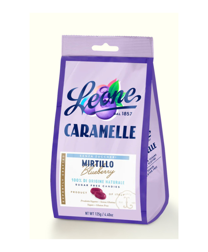 Pastiglie Leone - Sugar Free Blueberry Candies - 100g