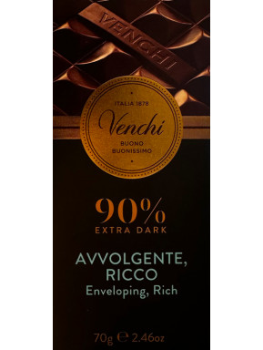 Venchi - Tavoletta 90% - Cioccolato extra fondente - 70g