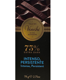 Venchi italian classic dark Chocolate Bar 75% cocoa shop online price | corso101.com