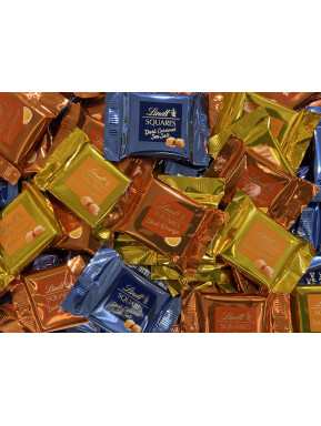 Lindt - Squares Fondente e Caramello Salato - 100g