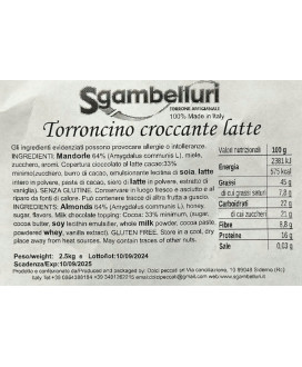 Online sales Nugat Sgambelluri. Shop online nougat covered Salvatore Sgambelluri. Crunchy almonds