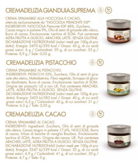 VENDITA ONLINE SET CREME BABBI SPALMABILI ALLA NOCCIOLA AL CACAO AL PISTACCHIO E AL CAFFè MIGLIOR PREZZO NEL WEB ACQUISTO IN INT