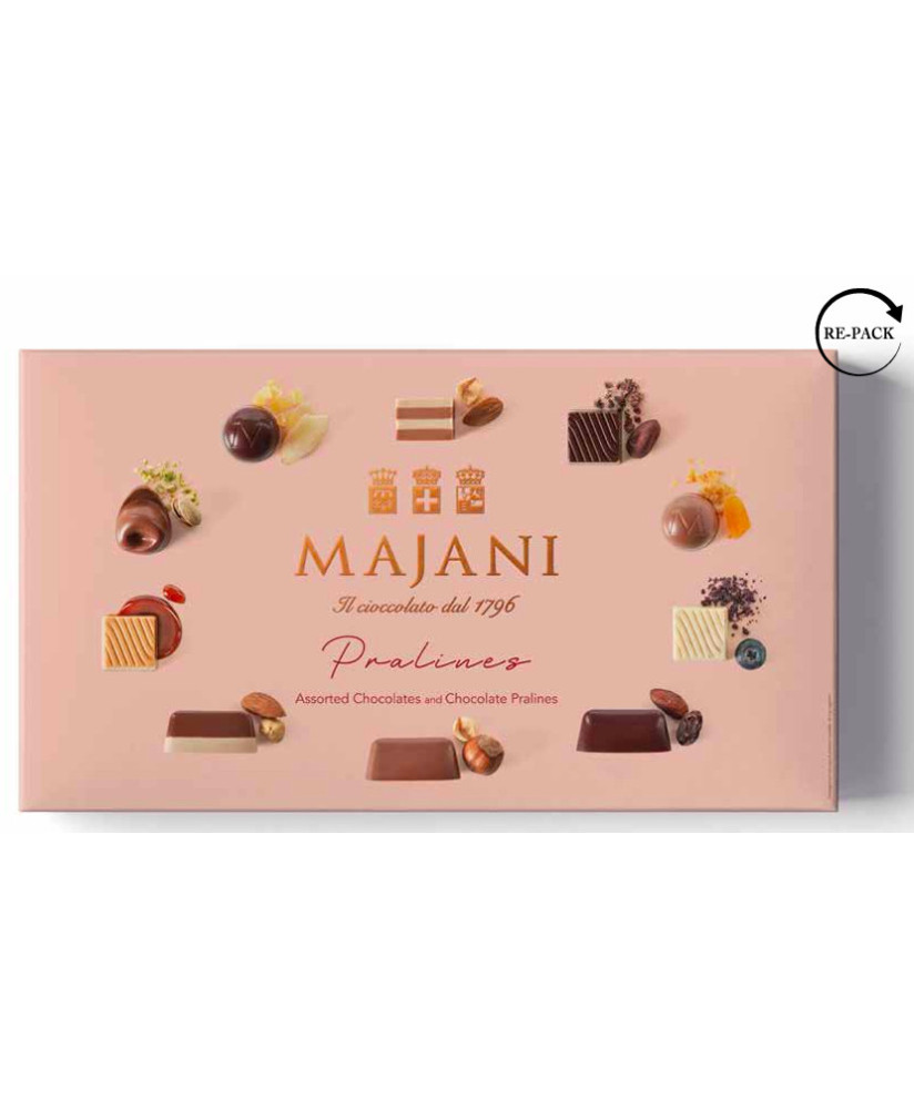 Vendita online Praline di cioccolato assortiti Majani di Bologna in Scatole da regalo. Shop on line Cioccolato