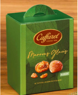 Online sales Marrons Glaces in pieces Piedmont Caffarel gluten free. Best price italian chestnuts glazed Caffarel