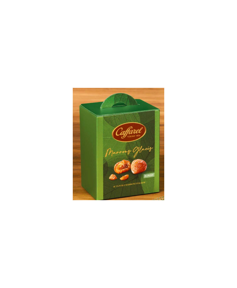 Online sales Marrons Glaces in pieces Piedmont Caffarel gluten free. Best price italian chestnuts glazed Caffarel