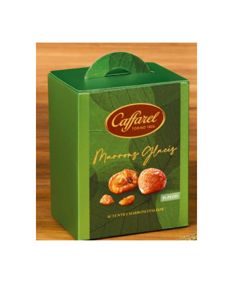 Online sales Marrons Glaces in pieces Piedmont Caffarel gluten free. Best price italian chestnuts glazed Caffarel