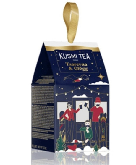 Kusmi Tea - Coffret cadeau 2 miniatures bio Tsarevna et Glögg - Noël 2024 - 45g