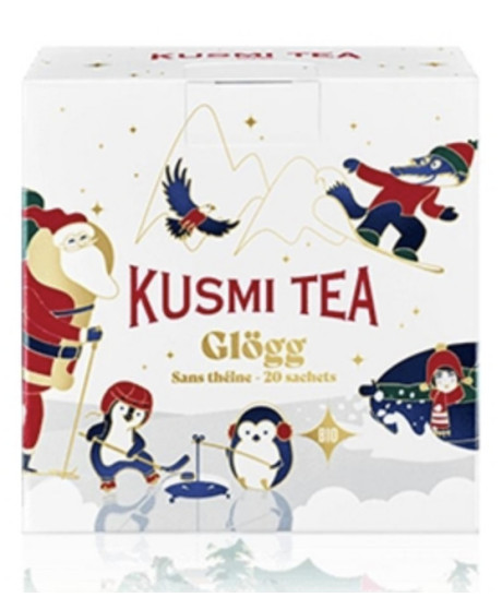 Kusmi Tea - Coffret cadeau 2 miniatures bio Tsarevna et Glögg - Noël 2024 - 45g