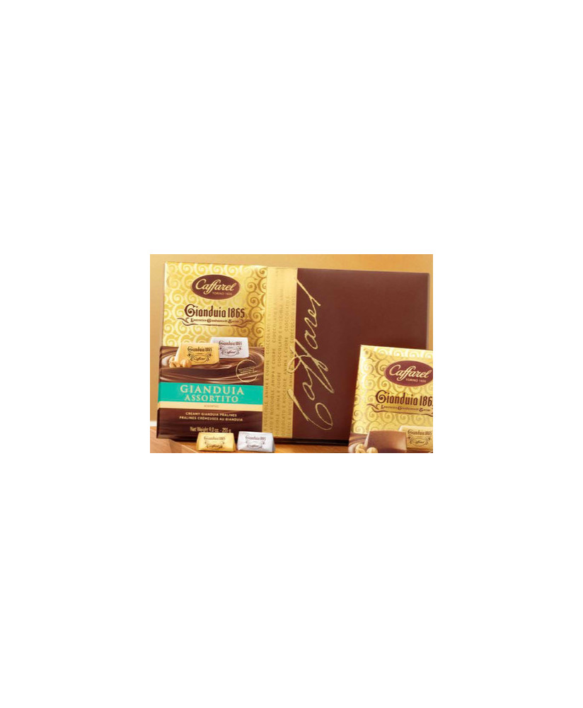 Online sales of gift boxes of chocolates Caffarel, Luserna San Giovanni - Turin. Shop online gift Gianduiotti, hazelnut chocolat