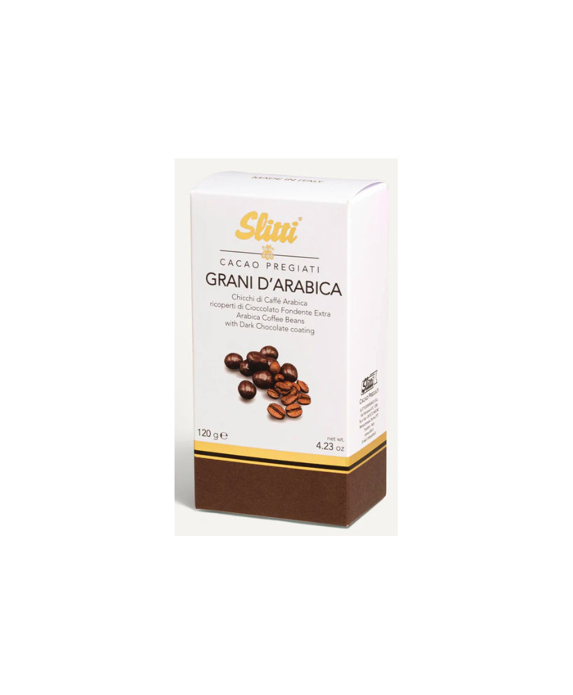 Vendita online Grani di Arabica, chicchi di caffè Arabica ricoperti di cioccolato fondente extra Slitti. Shop on line e prezzi