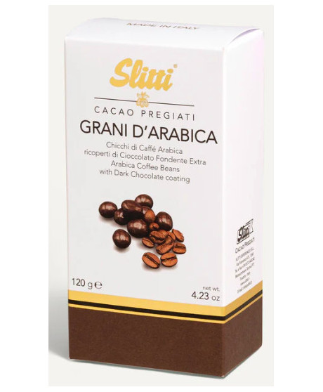 Vendita online Grani di Arabica, chicchi di caffè Arabica ricoperti di cioccolato fondente extra Slitti. Shop on line e prezzi